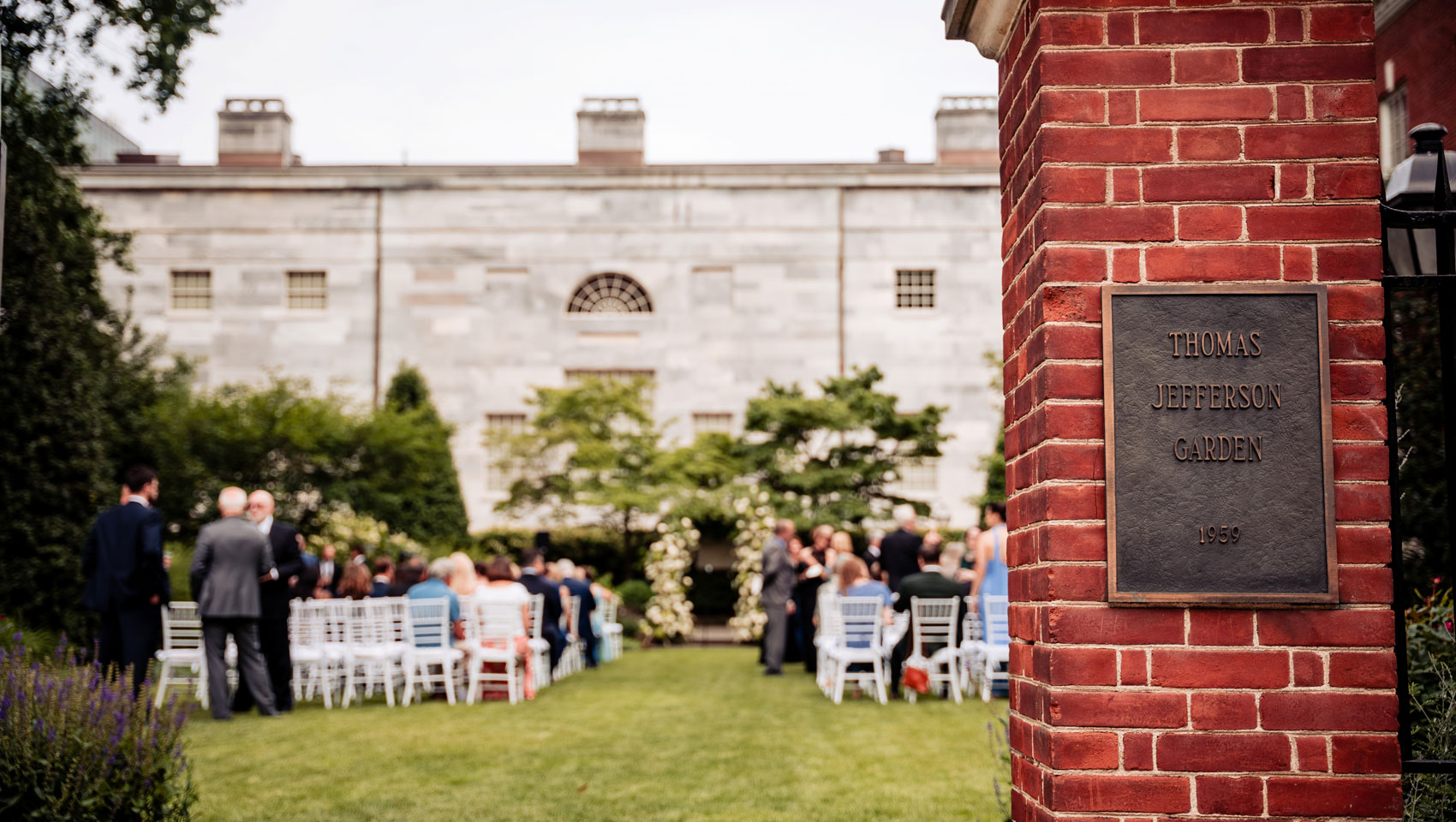 Wedding Ceremony at Thomas Jefferson Garden
