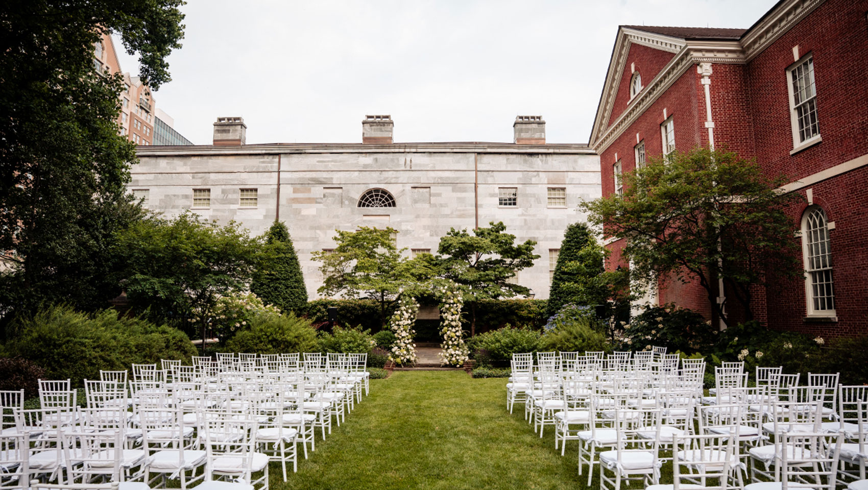 Wedding Ceremony Set-up at Thomas Jefferson Garden