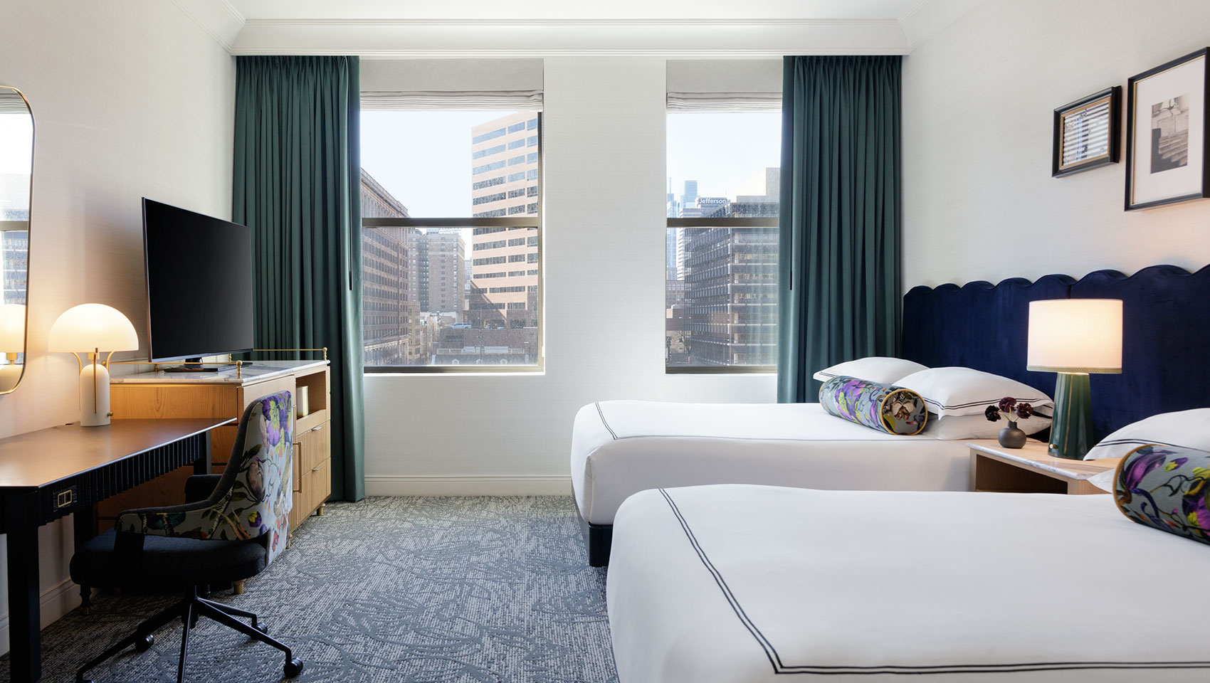 Queen Queen Guestroom at Kimpton Hotel Monaco Philadelphia