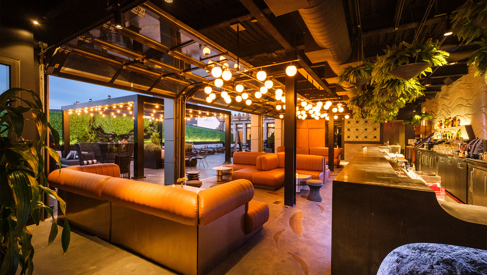 stratus lounge seating and bar