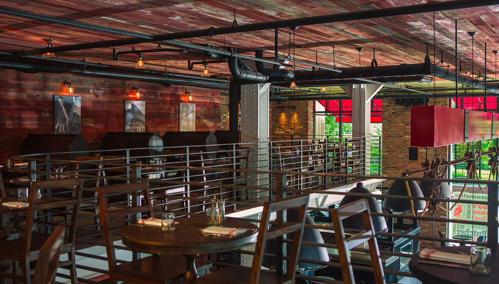 Red Owl Mezzanine overlooking the restaurant