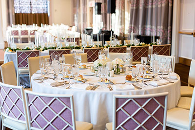 Kimpton Hotel Monaco Philadelphia wedding reception set up