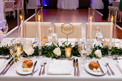 Kimpton Hotel Monaco Philadelphia reception table place settings