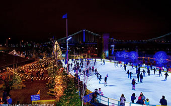 Ice skating rink at Dilworth Park