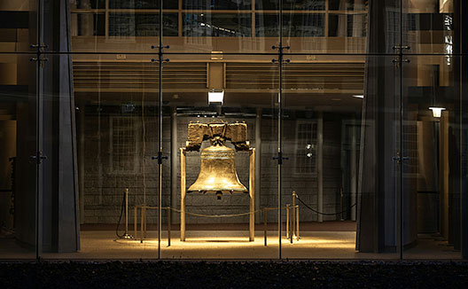 Liberty bell lit up