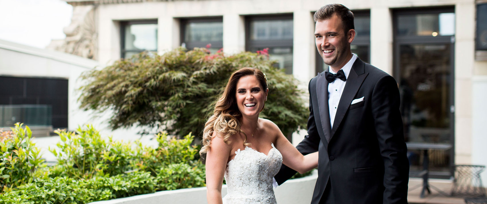 wedding couple at Kimpton Hotel Monaco Philadelphia